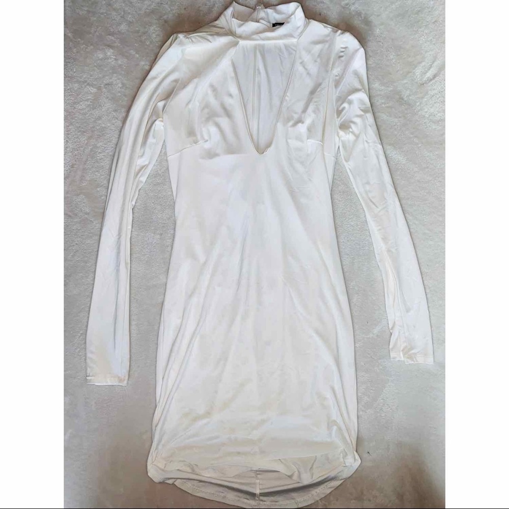 White Fashion Nova Cutout Dress